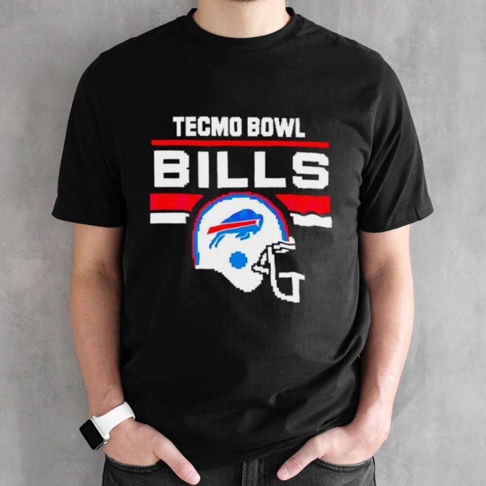 Buffalo Bills Helmet Tecmo Bowl NFL Retro Football Fan Gift Graphic T-shirt 05